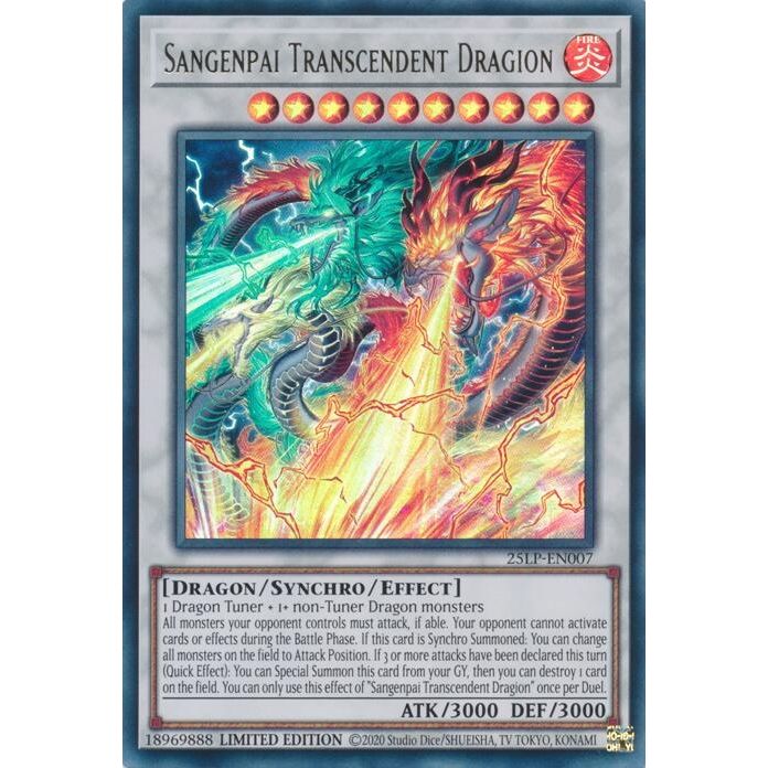 Image for Sangenpai Transcendent Dragion (25LP-EN007) (25LP) - YuGiOh
