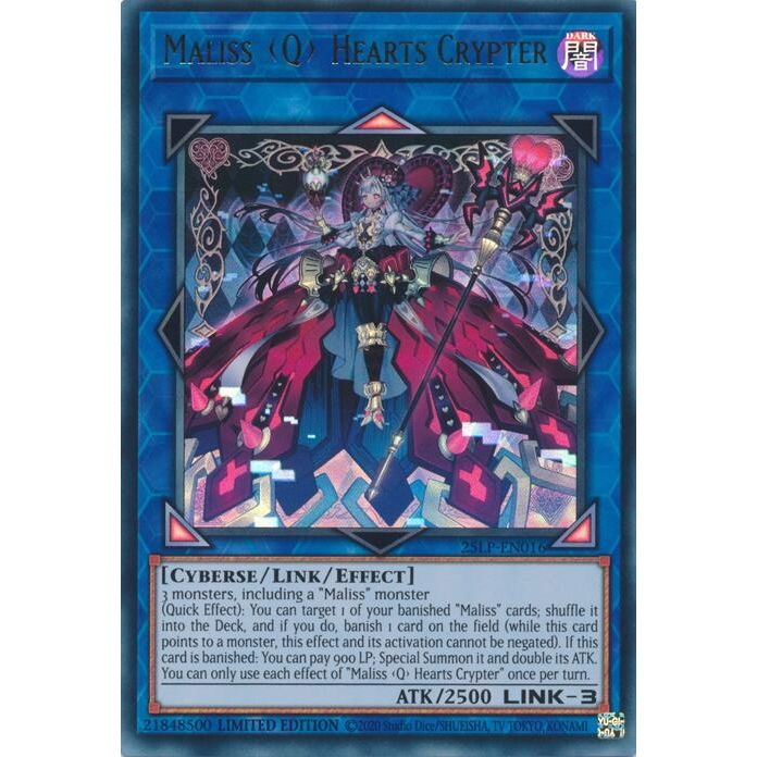 Image for Maliss Q Hearts Crypter (25LP-EN016) (25LP) - YuGiOh