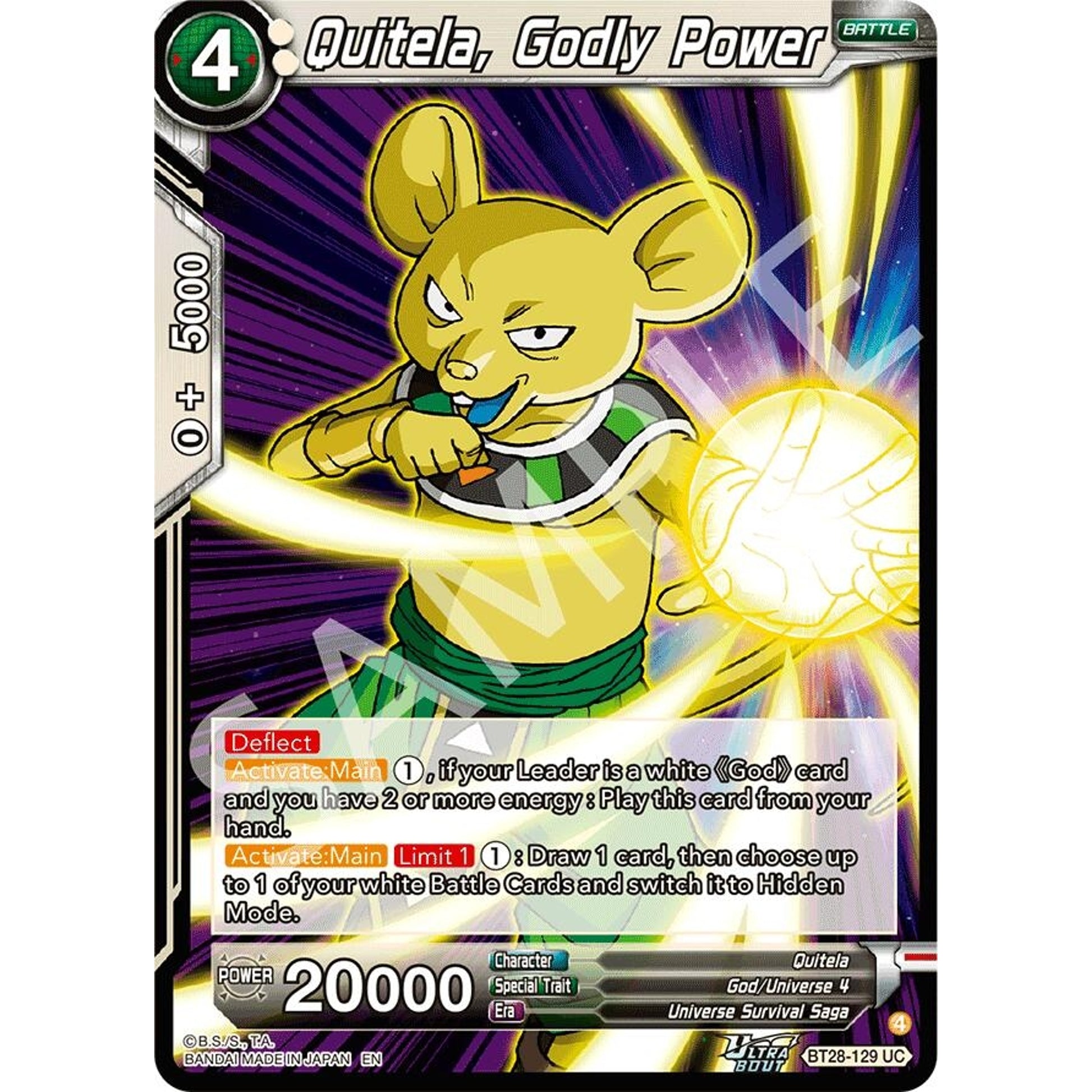 Image for Quitela, Godly Power (BT28-129) (BT28) - Dragon Ball Super: Masters