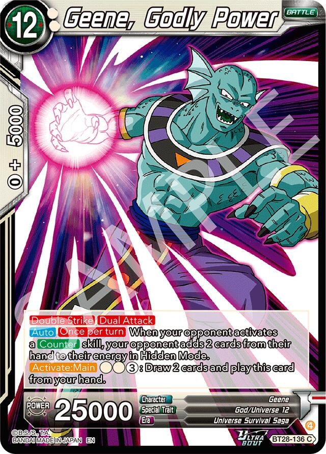 Image for Geene, Godly Power (BT28-136) (BT28) - Dragon Ball Super: Masters