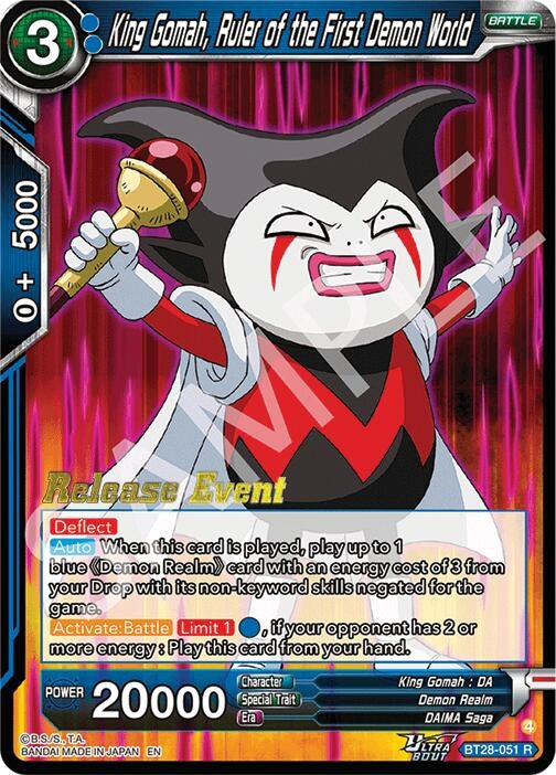 Image for King Gomah, Ruler of the First Demon World (BT28-051) (BT28_PR) - Dragon Ball Super: Masters