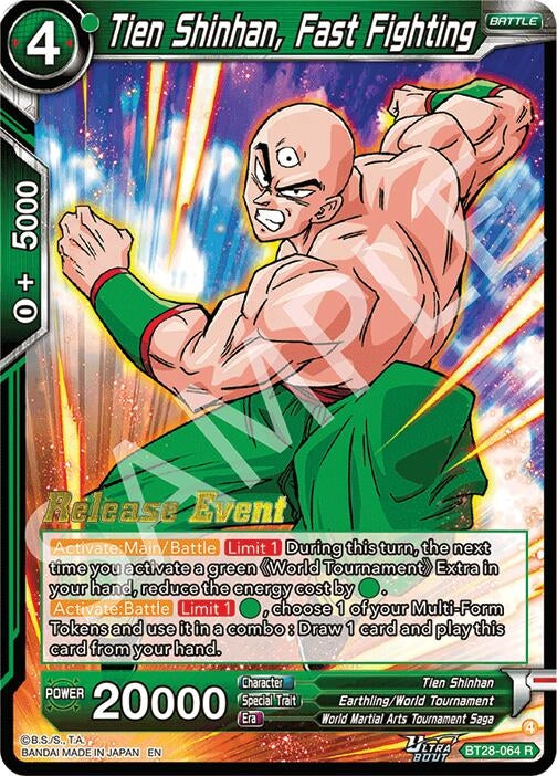 Image for Tien Shinhan, Fast Fighting (BT28-064) (BT28_PR) - Dragon Ball Super: Masters