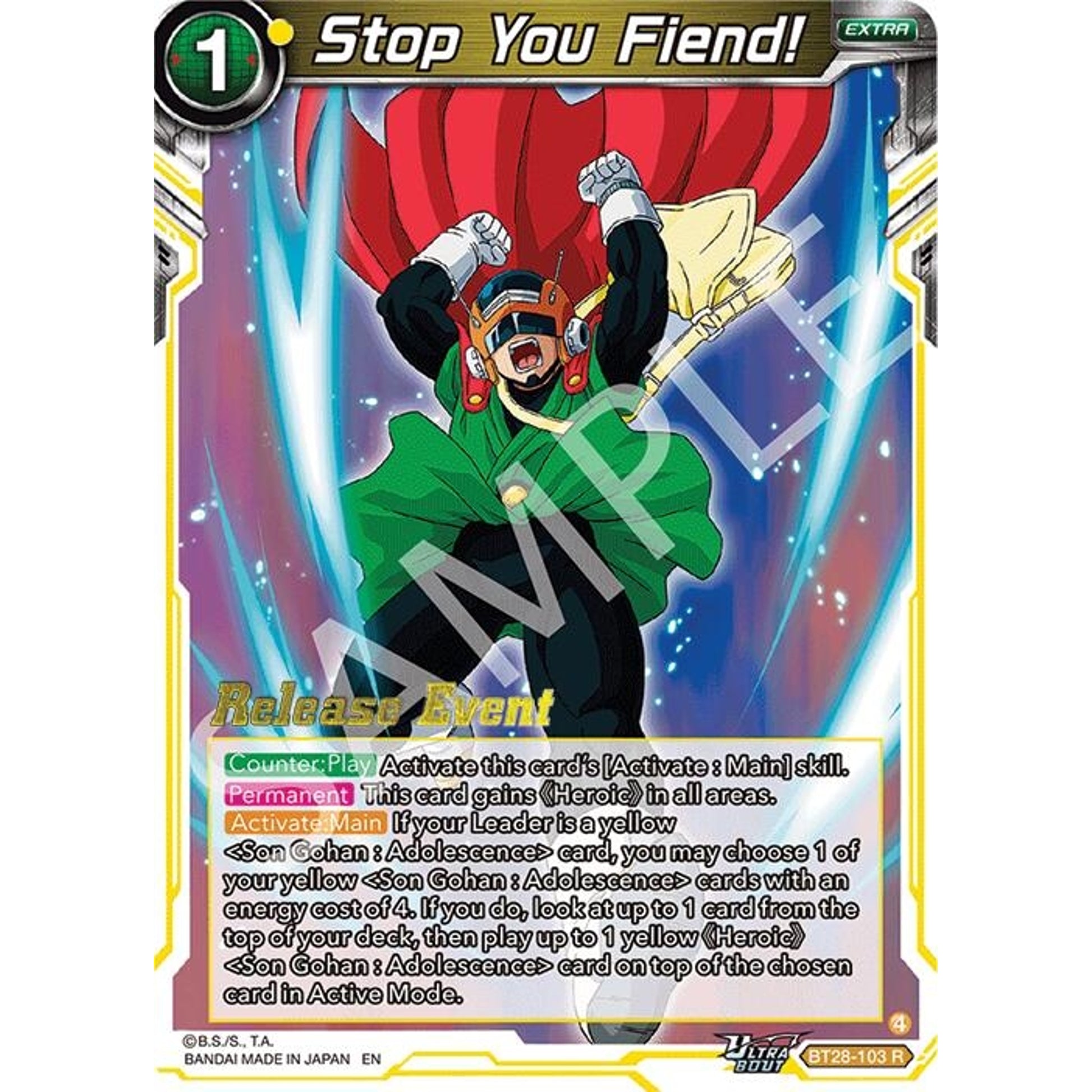 Image for Stop You Fiend! (BT28-103) (BT28_PR) - Dragon Ball Super: Masters