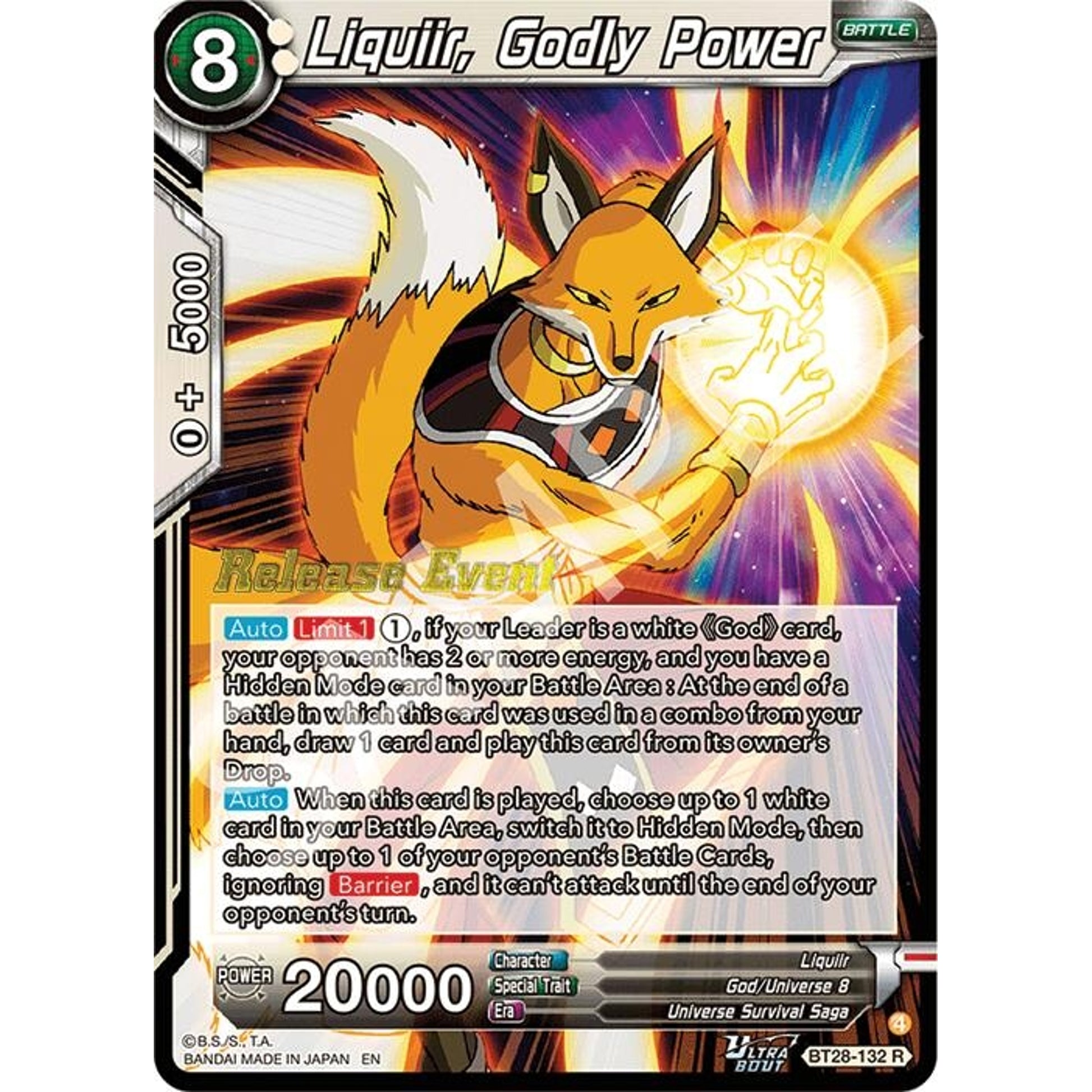Image for Liquiir, Godly Power (BT28-132) (BT28_PR) - Dragon Ball Super: Masters