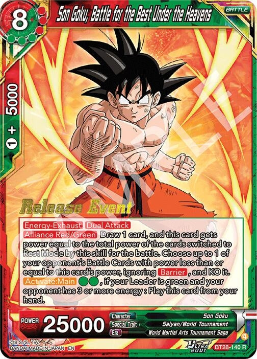 Image for Son Goku, Battle for the Best Under the Heavens (BT28-140) (BT28_PR) - Dragon Ball Super: Masters