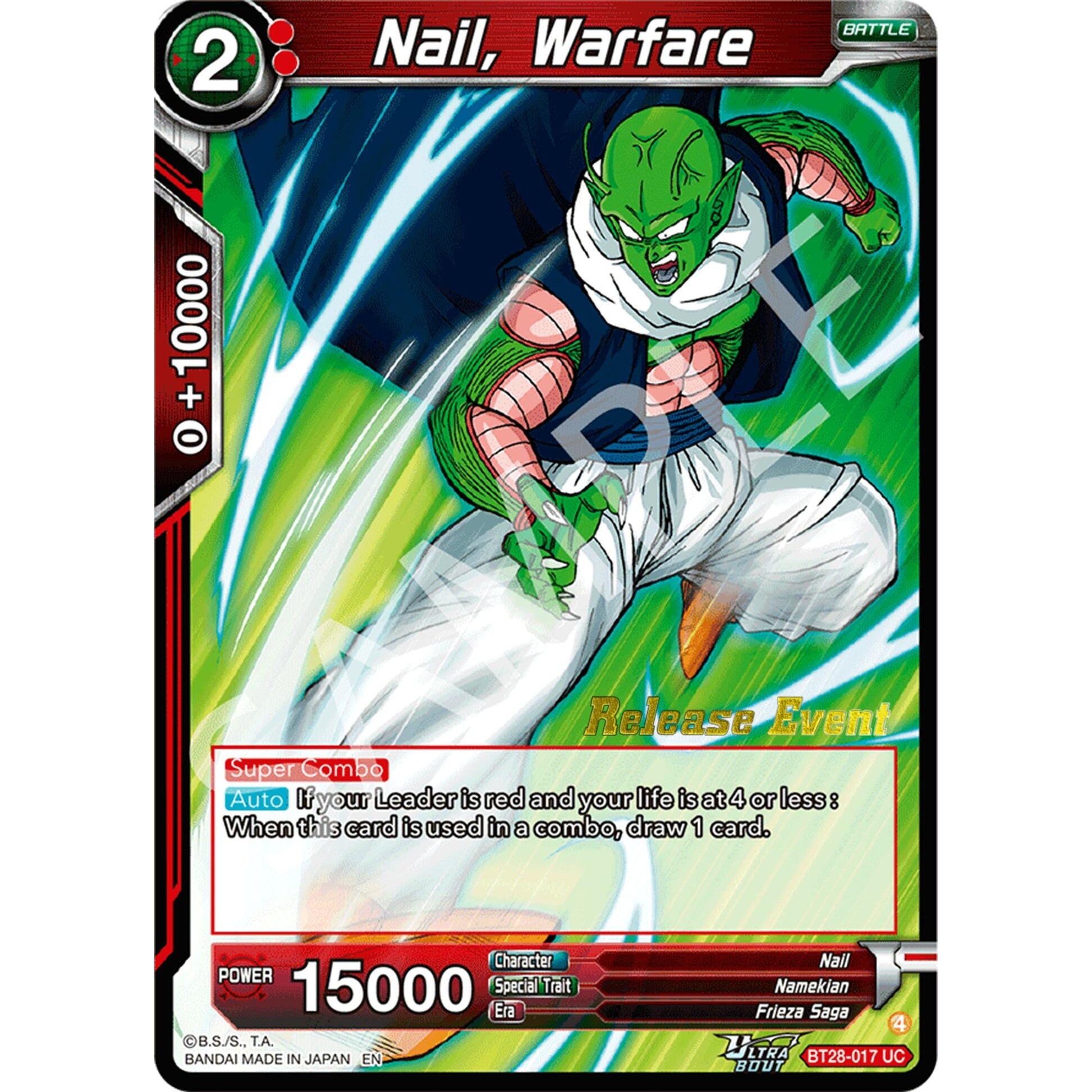Image for Nail, Warfare (BT28-017) (BT28_PR) - Dragon Ball Super: Masters