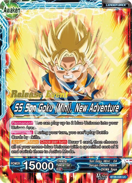 Image for Son Goku (Mini) // SS Son Goku (Mini), New Adventure (BT28-028) (BT28_PR) - Dragon Ball Super: Masters