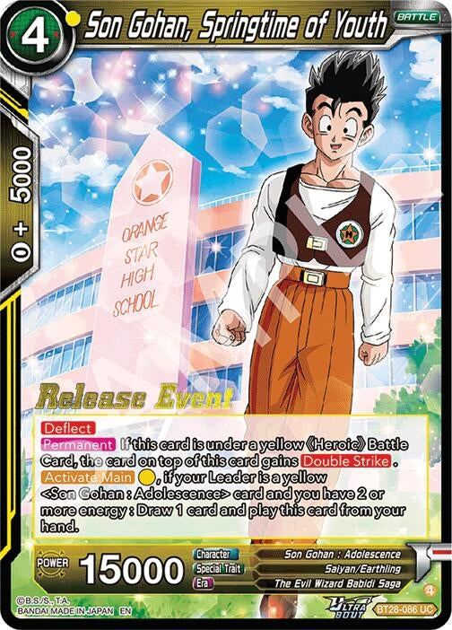 Image for Son Gohan, Springtime of Youth (BT28-086) (BT28_PR) - Dragon Ball Super: Masters