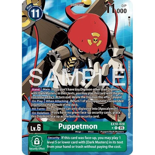 Image for Puppetmon (Alternate Art) (EX10-020 R) (EX10) - Digimon Card Game