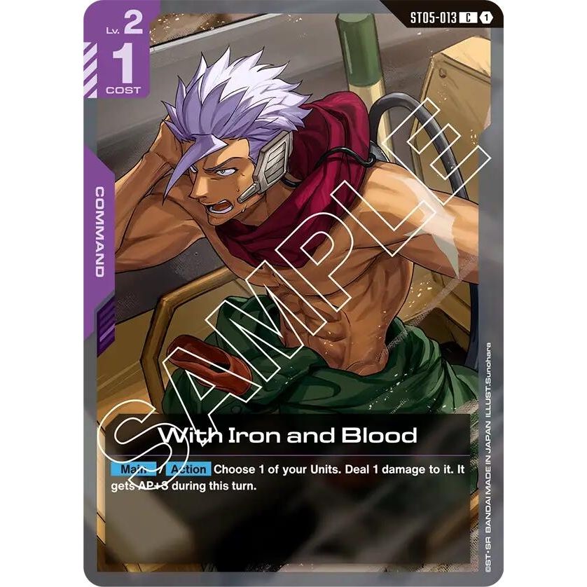 Image for With Iron and Blood (ST05-013) (ST05) - Gundam Card Game