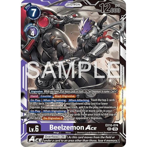 Image for Beelzemon ACE (EX10-074 SEC) (EX10) - Digimon Card Game