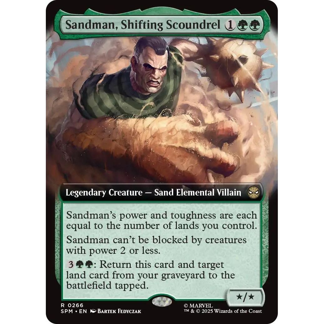 Image for Sandman, Shifting Scoundrel (Extended Art) (266) (SPM) - Magic: The Gathering