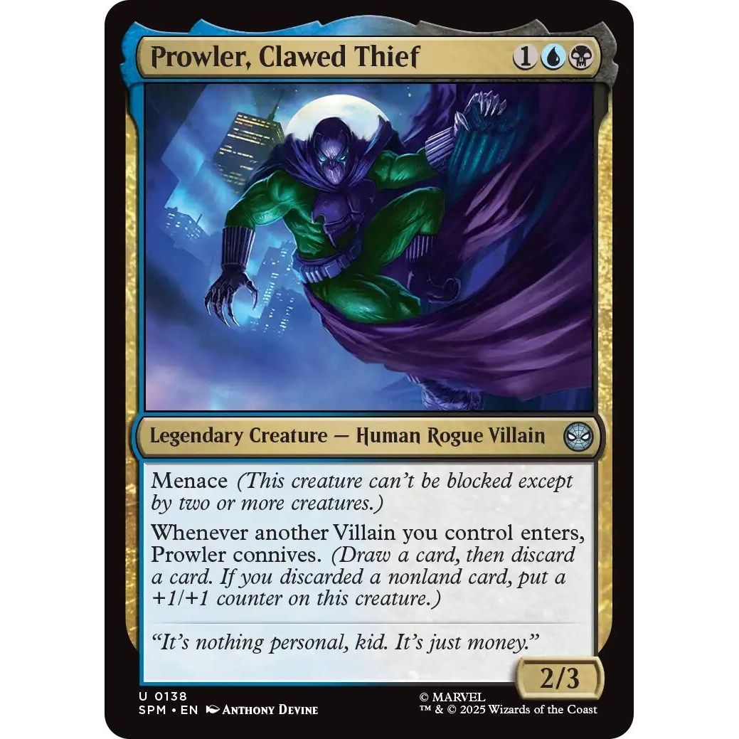 Image for Prowler, Clawed Thief (138) (SPM) - Magic: The Gathering