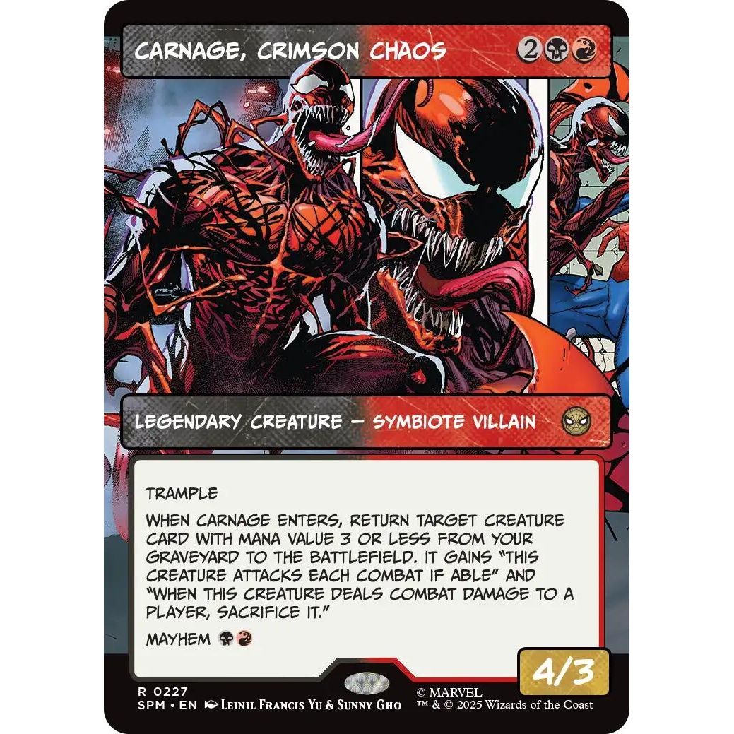 Image for Carnage, Crimson Chaos (Borderless) (227) (SPM) - Magic: The Gathering