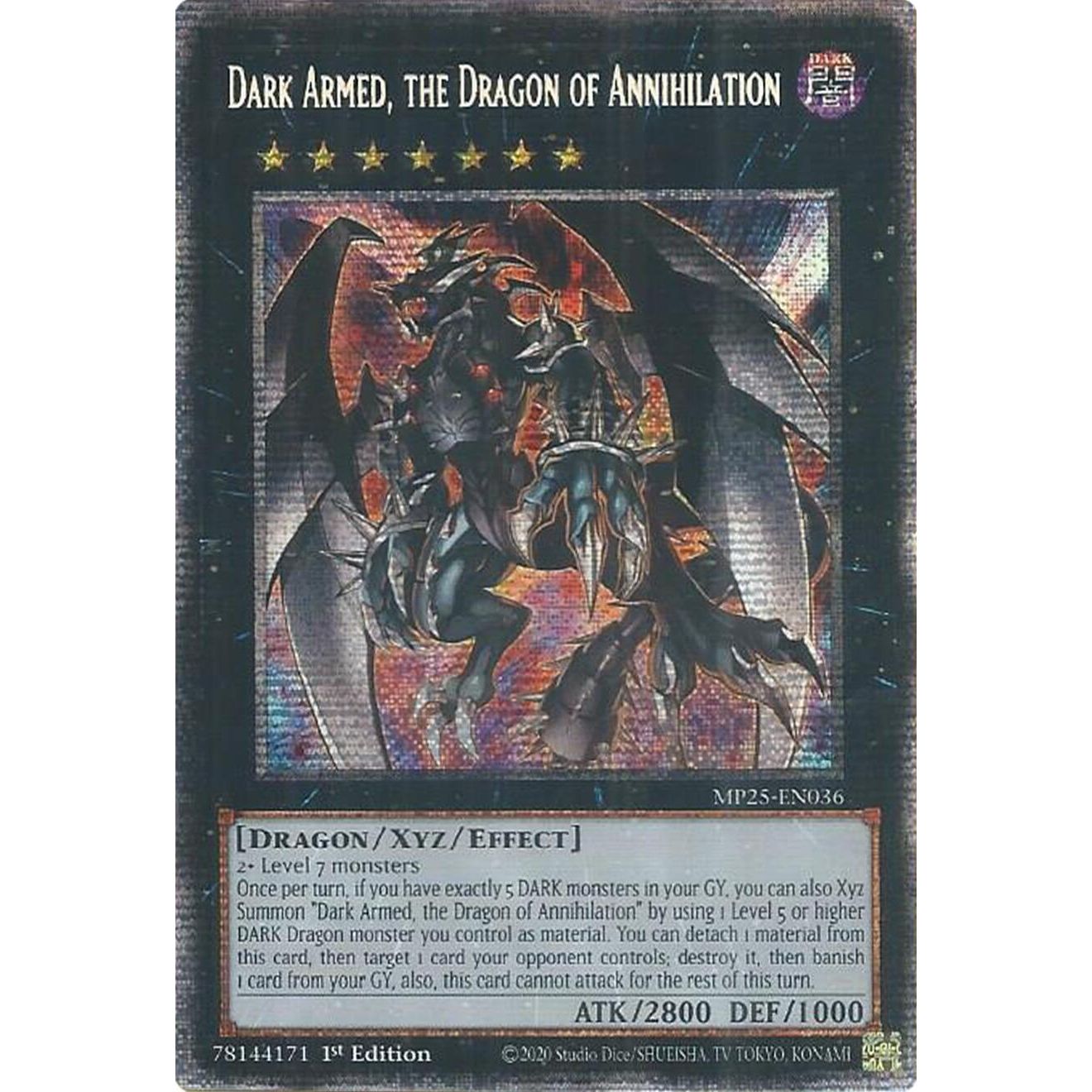 Image for Dark Armed, the Dragon of Annihilation (MP25-EN036) (MP25) - YuGiOh