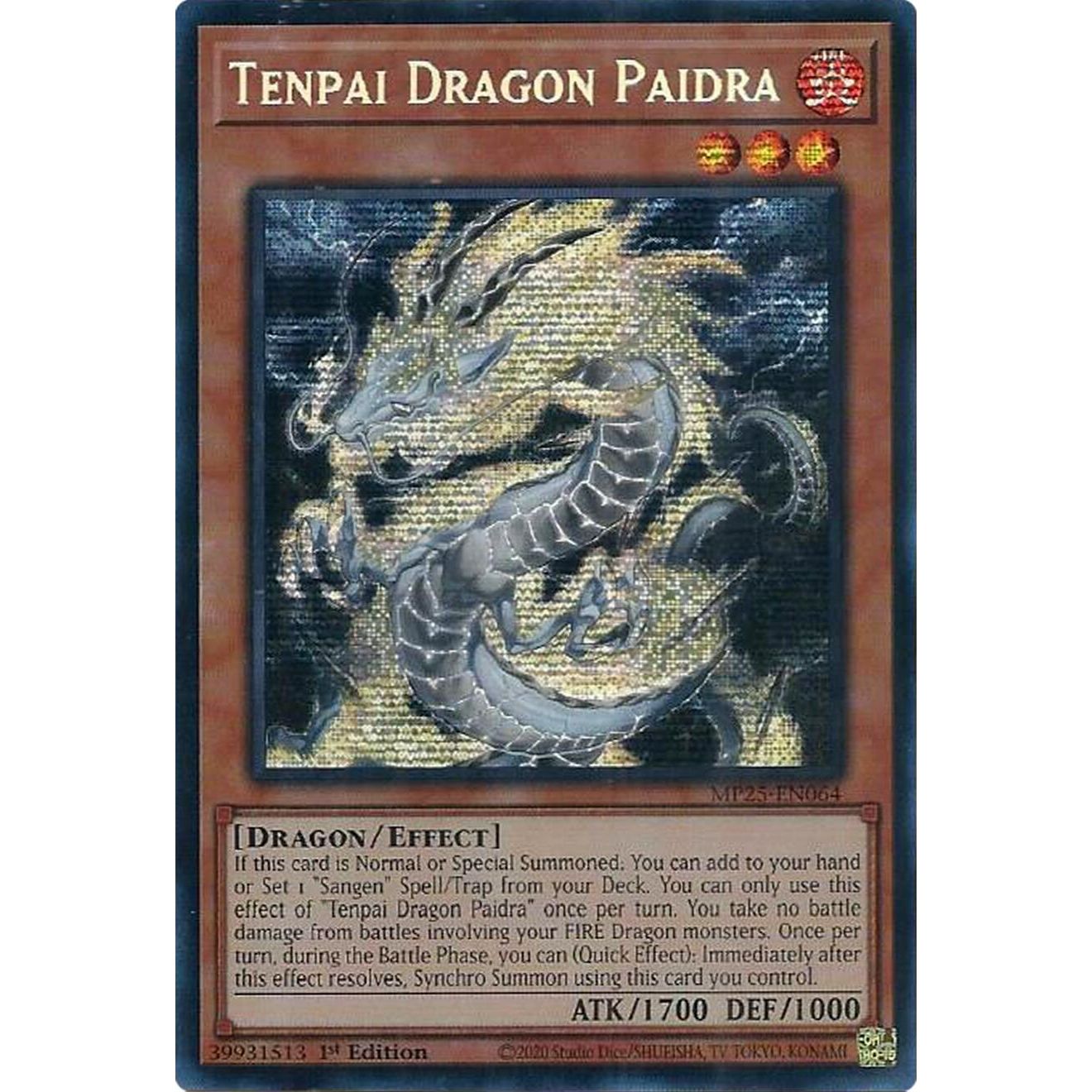 Image for Tenpai Dragon Paidra (MP25-EN064) (MP25) - YuGiOh