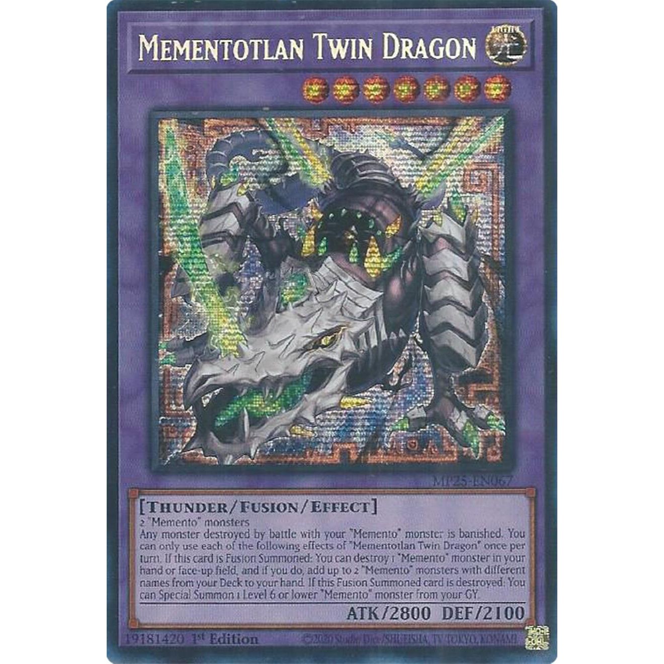 Image for Mementotlan Twin Dragon (MP25-EN067) (MP25) - YuGiOh