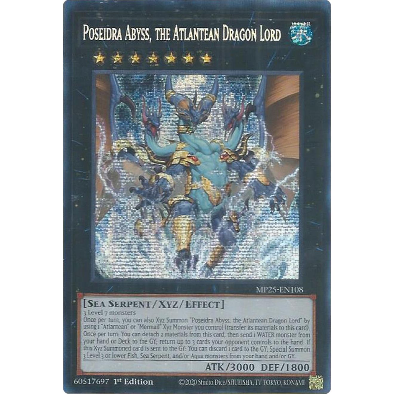 Image for Poseidra Abyss, the Atlantean Dragon Lord (MP25-EN108) (MP25) - YuGiOh