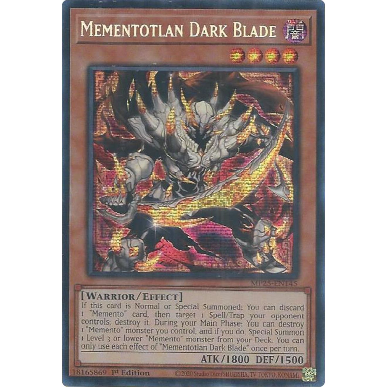 Image for Mementotlan Dark Blade (MP25-EN145) (MP25) - YuGiOh