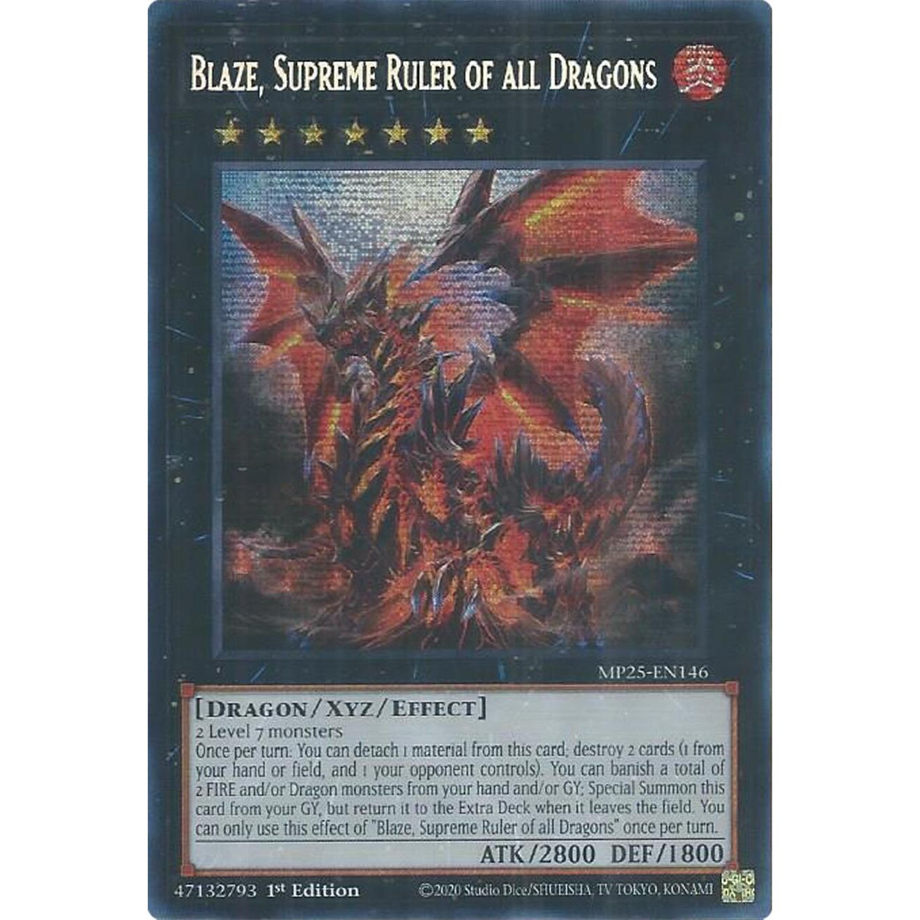 Image for Blaze, Supreme Ruler of all Dragons (MP25-EN146) (MP25) - YuGiOh