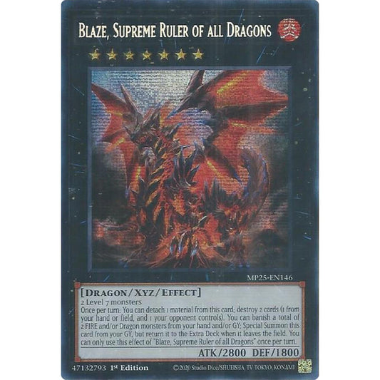 Image for Blaze, Supreme Ruler of all Dragons (MP25-EN146) (MP25) - YuGiOh