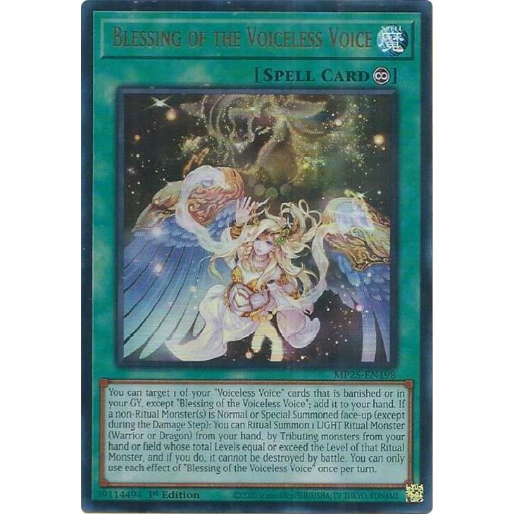 Image for Blessing of the Voiceless Voice (MP25-EN198) (MP25) - YuGiOh