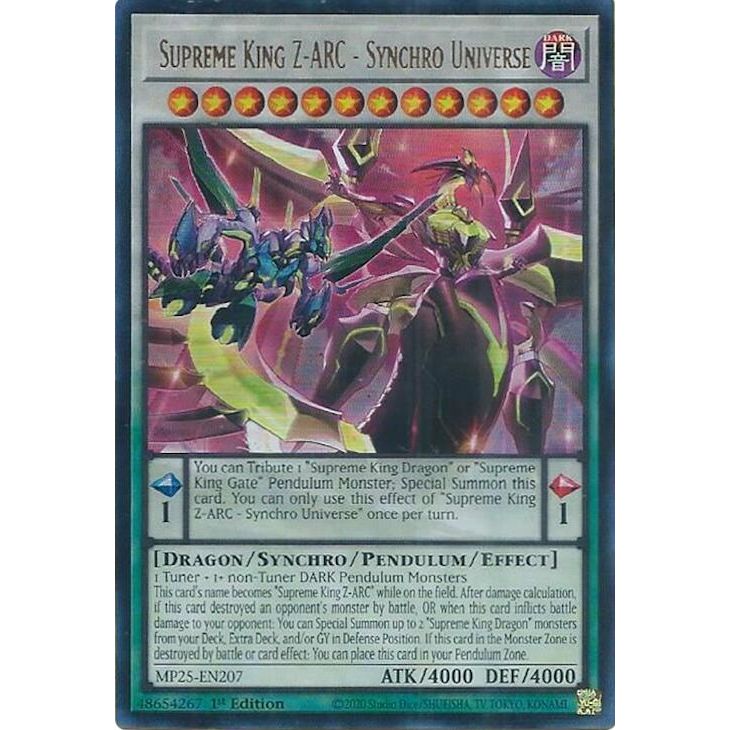 Image for Supreme King Z-ARC - Synchro Universe (MP25-EN207) (MP25) - YuGiOh
