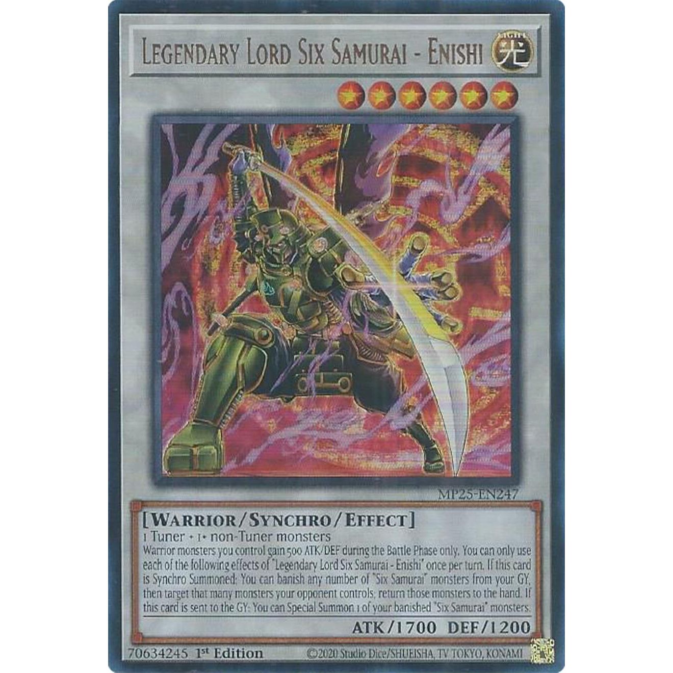 Image for Legendary Lord Six Samurai - Enishi (MP25-EN247) (MP25) - YuGiOh