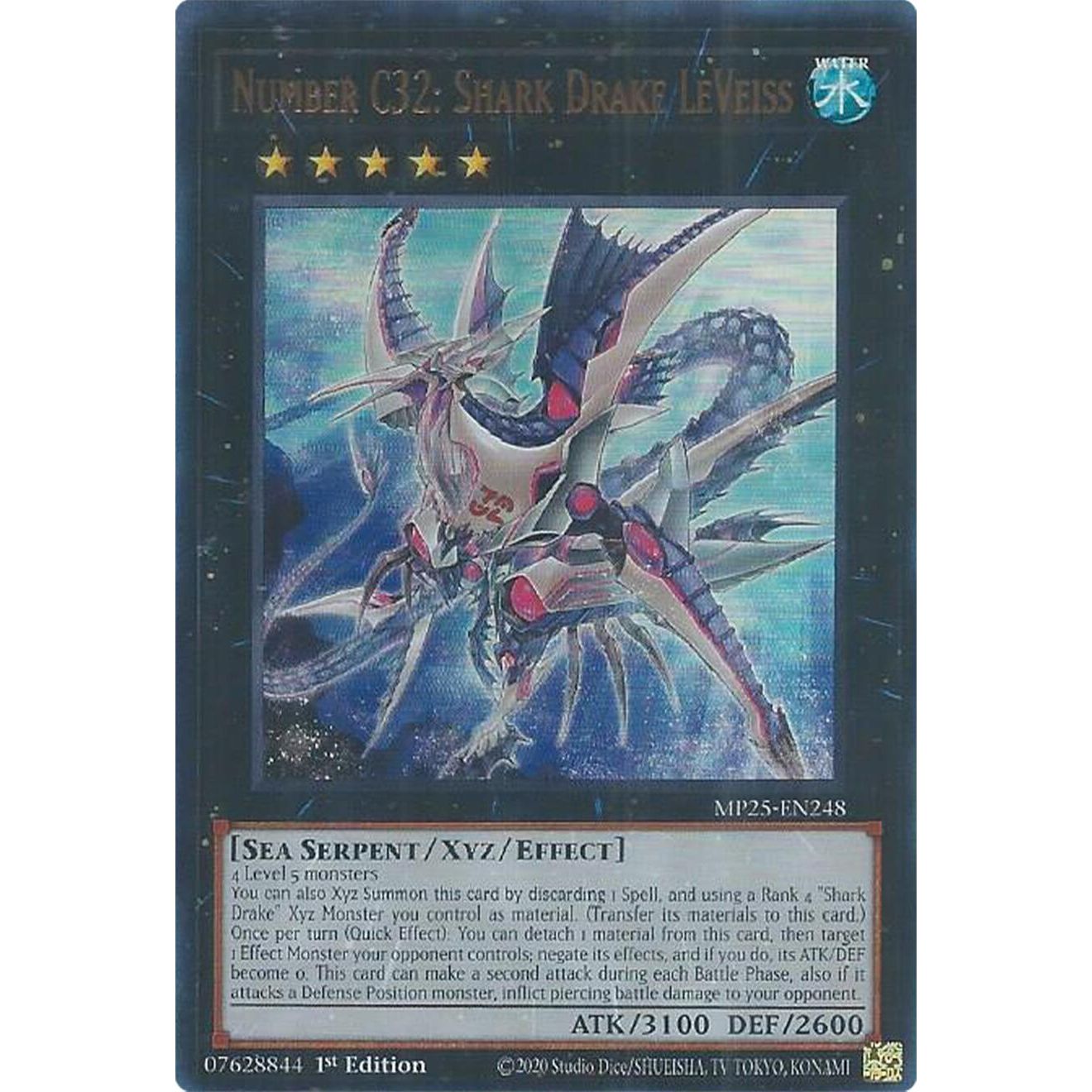 Image for Number C32: Shark Drake LeVeiss (MP25-EN248) (MP25) - YuGiOh