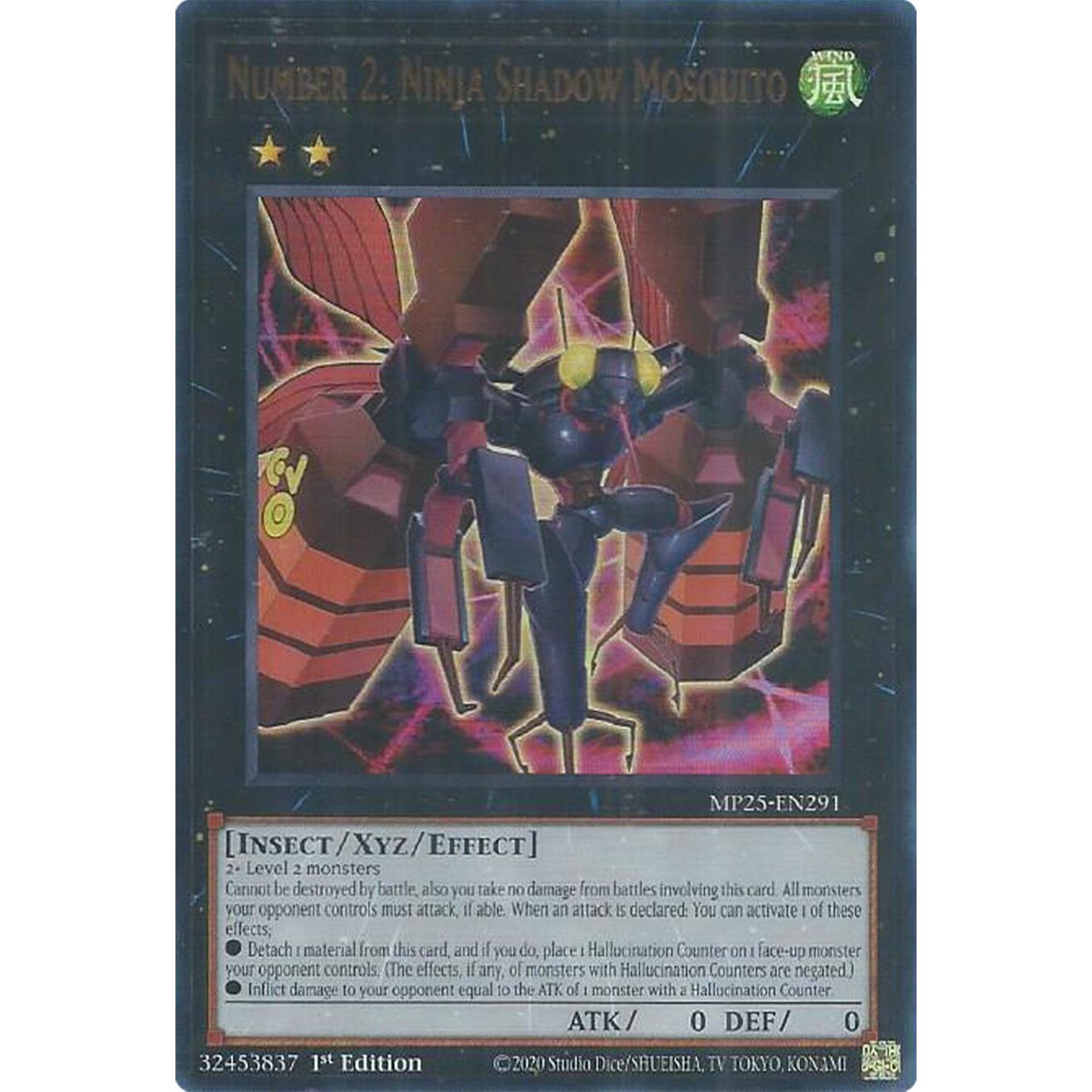 Image for Number 2: Ninja Shadow Mosquito (MP25-EN291) (MP25) - YuGiOh