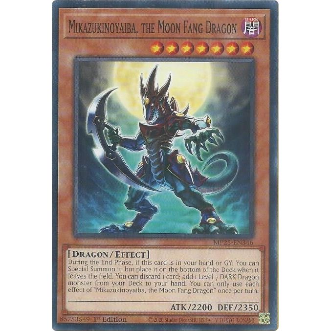 Image for Mikazukinoyaiba, the Moon Fang Dragon (MP25-EN346) (MP25) - YuGiOh