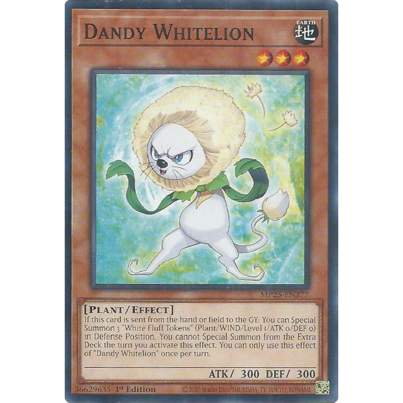 Image for Dandy Whitelion (MP25-EN377) (MP25) - YuGiOh
