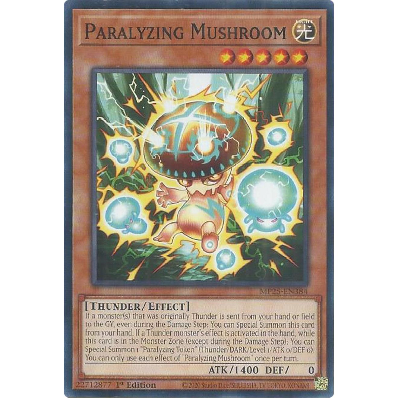 Image for Paralyzing Mushroom (MP25-EN384) (MP25) - YuGiOh