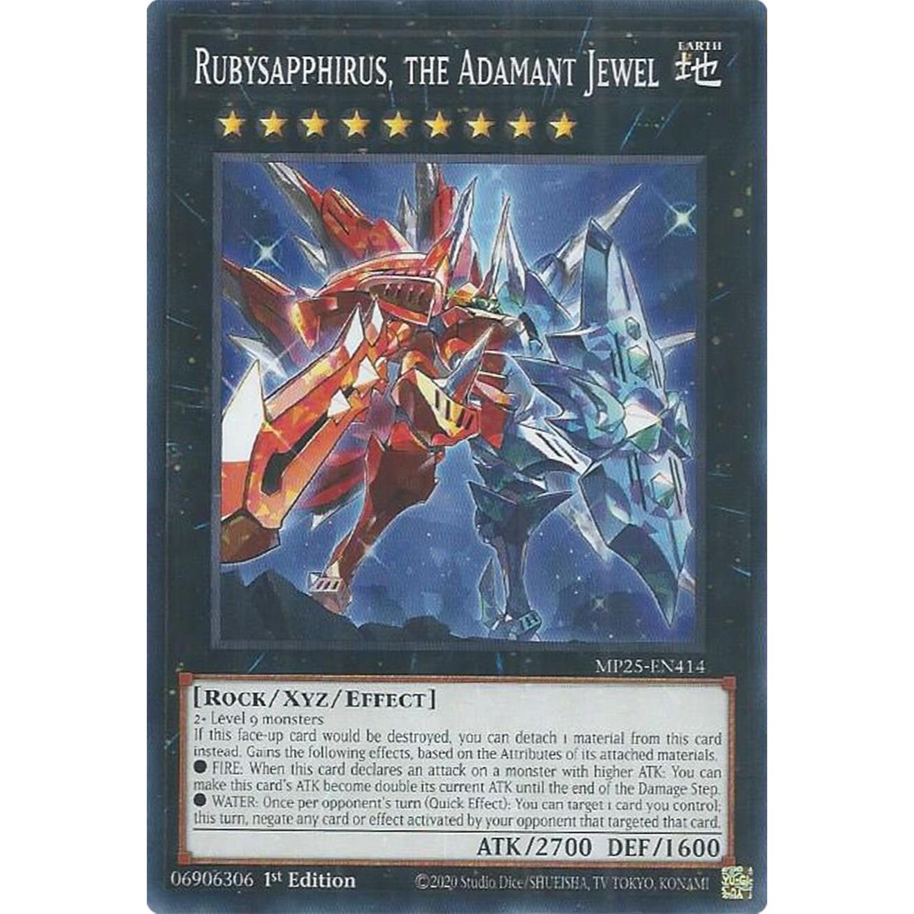 Image for Rubysapphirus, the Adamant Jewel (MP25-EN414) (MP25) - YuGiOh