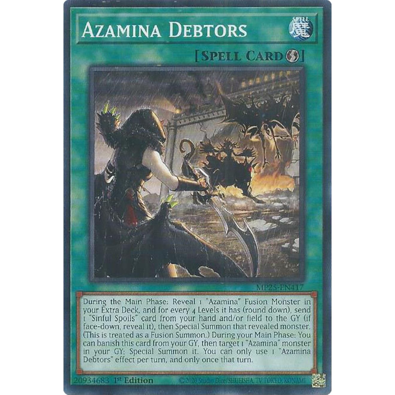 Image for Azamina Debtors (MP25-EN417) (MP25) - YuGiOh