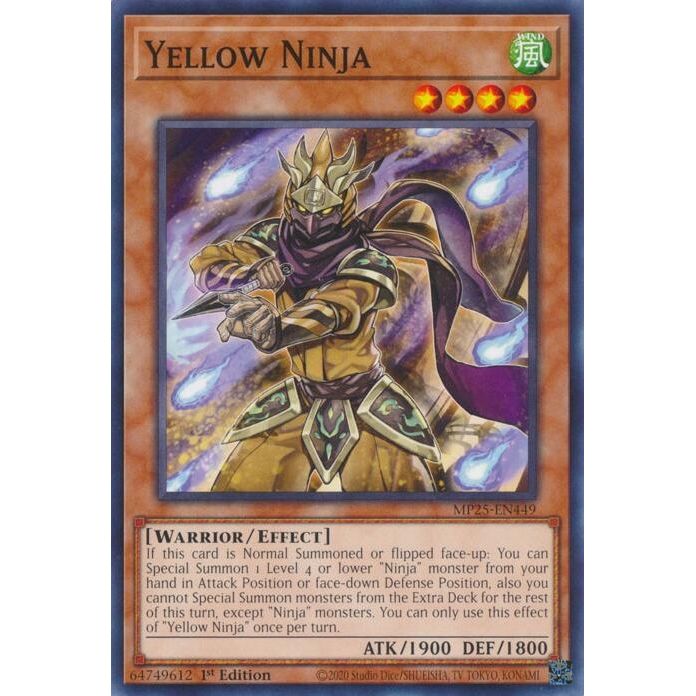 Image for Yellow Ninja (MP25-EN449) (MP25) - YuGiOh
