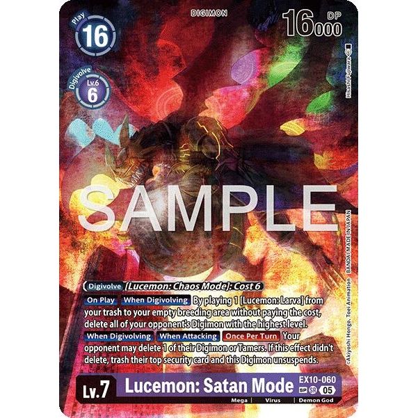 Image for Lucemon: Satan Mode (SP) (EX10-060 SR) (EX10) - Digimon Card Game
