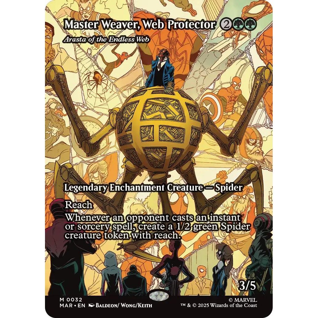 Image for Master Weaver, Web Protector - Arasta of the Endless Web (Borderless) (32) (MAR) - Magic: The Gathering