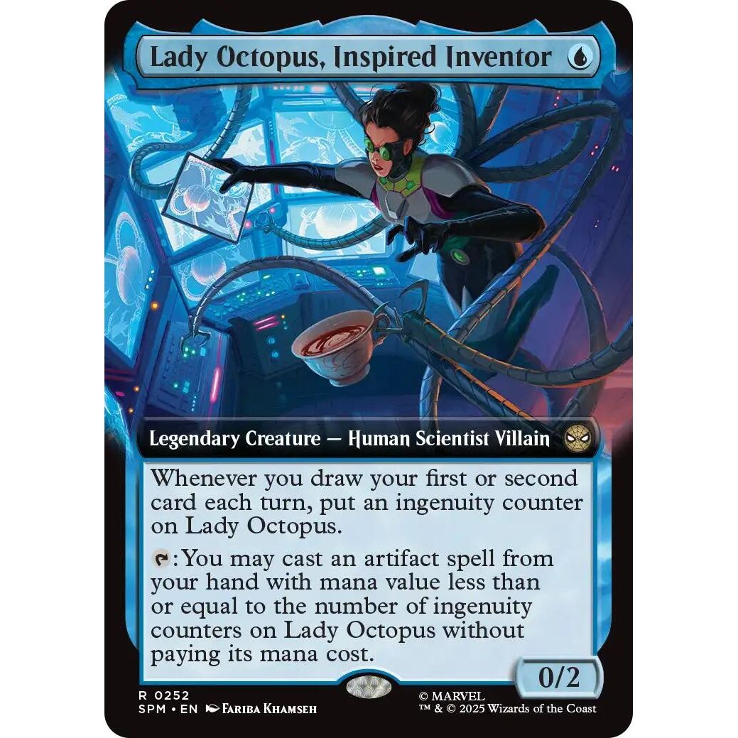 Image for Lady Octopus, Inspired Inventor (Extended Art) (252) (SPM) - Magic: The Gathering