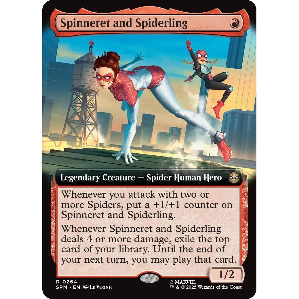 Image for Spinneret and Spiderling (Extended Art) (264) (SPM) - Magic: The Gathering