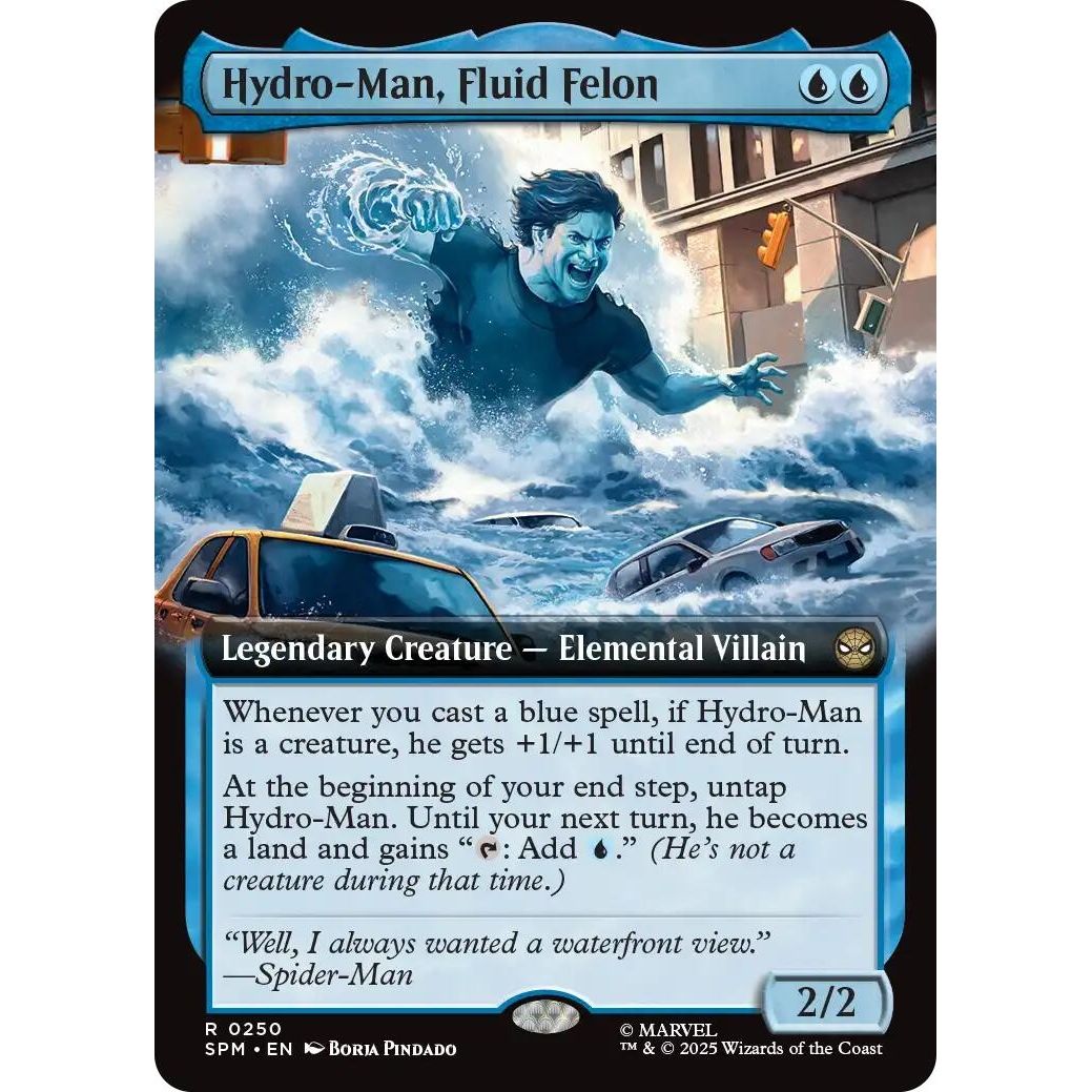 Image for Hydro-Man, Fluid Felon (Extended Art) (250) (SPM) - Magic: The Gathering