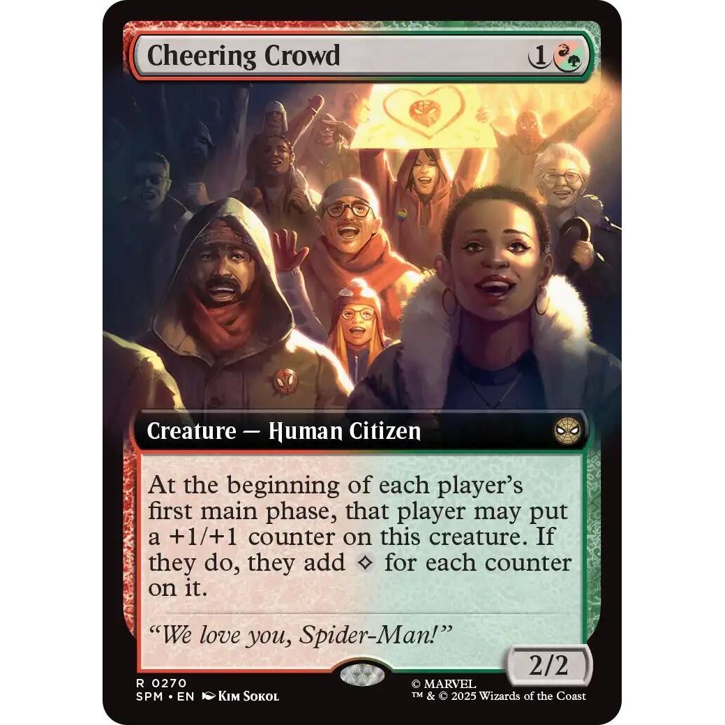 Image for Cheering Crowd (Extended Art) (270) (SPM) - Magic: The Gathering