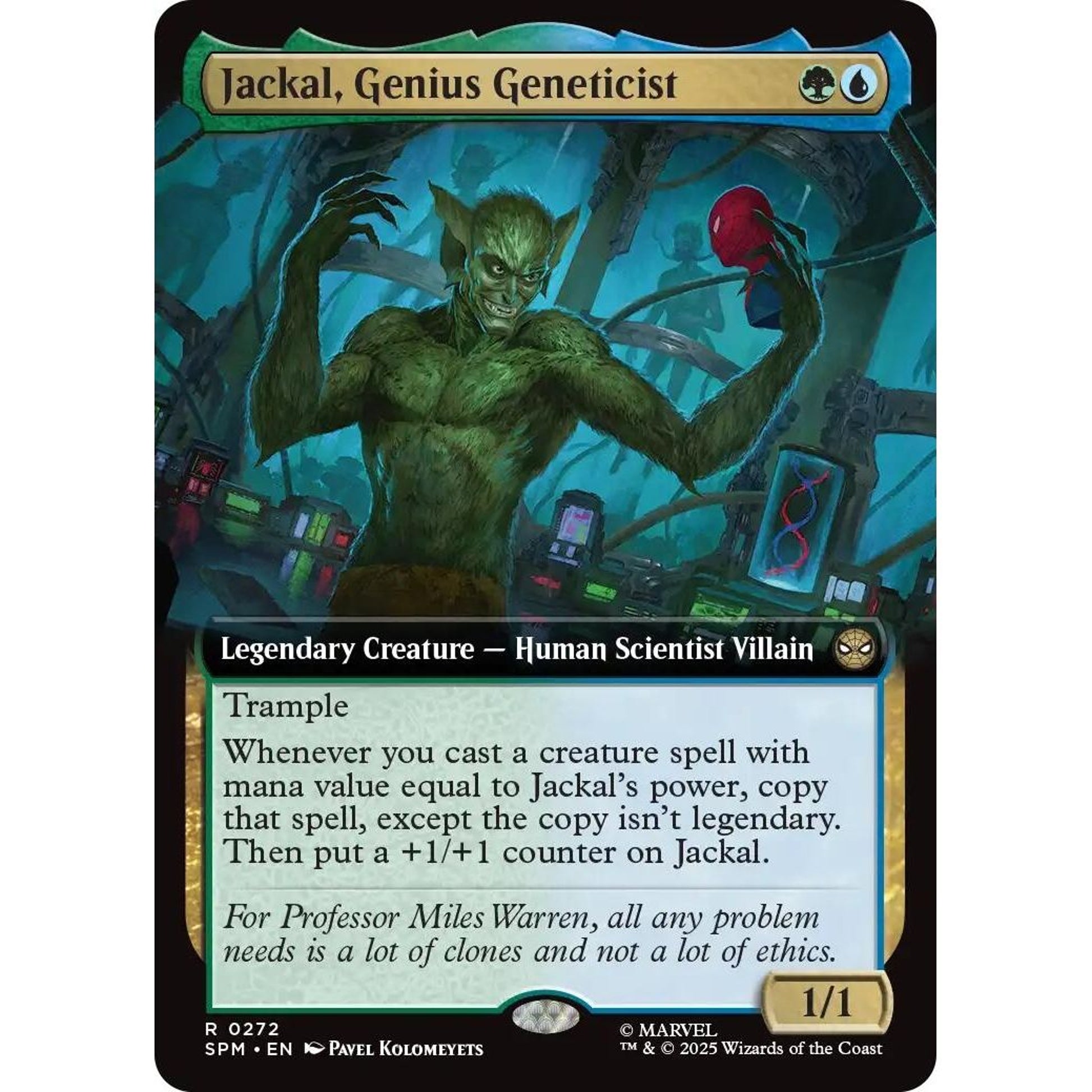 Image for Jackal, Genius Geneticist (Extended Art) (272) (SPM) - Magic: The Gathering