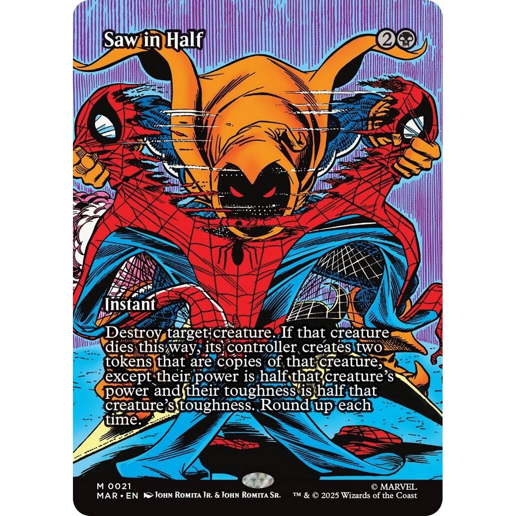 Image for Saw in Half (Borderless) (21) (MAR) - Magic: The Gathering