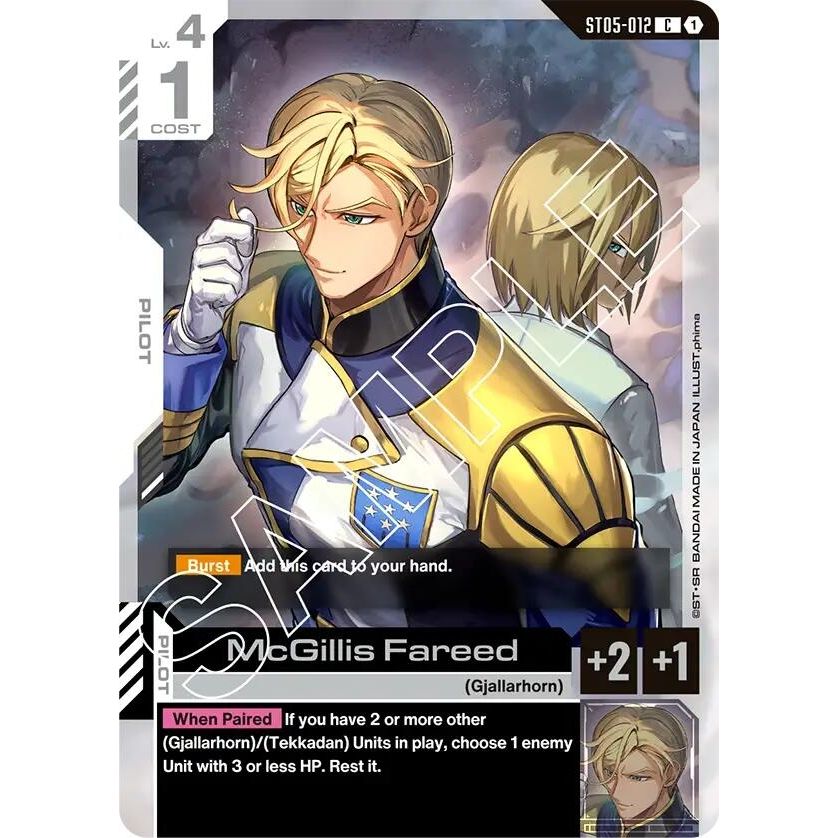 Image for McGillis Fareed (ST05-012) (ST05) - Gundam Card Game