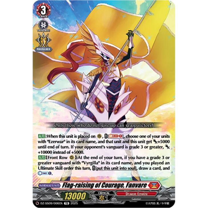 Image for Flag-raising of Courage, Fanvare (DZ-SS09/006EN) (DZ-SS09) - Cardfight Vanguard