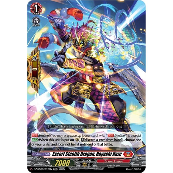 Image for Escort Stealth Dragon, Hayashi Kaze (DZ-SS09/012EN) (DZ-SS09) - Cardfight Vanguard