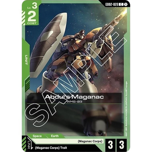 Image for Abdul's Maganac (GD02-028) (GD02) - Gundam Card Game