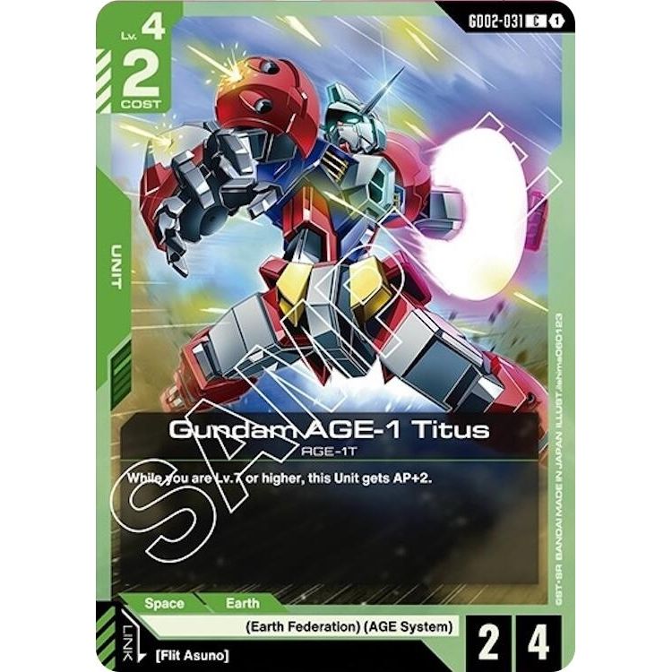 Image for Gundam AGE-1 Titus (GD02-031) (GD02) - Gundam Card Game