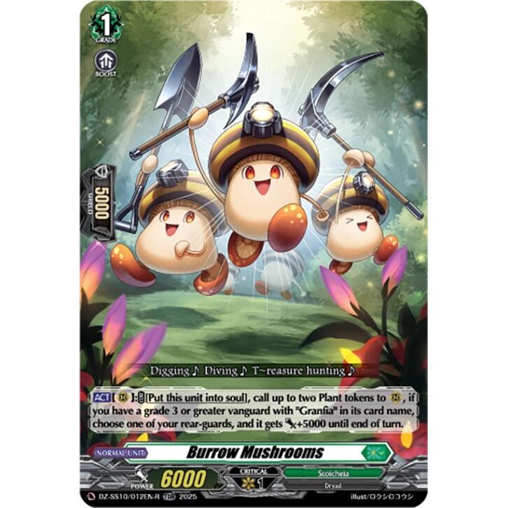 Image for Burrow Mushrooms (TDR) (DZ-SS10/012EN-R) (DZ-SS10) - Cardfight Vanguard